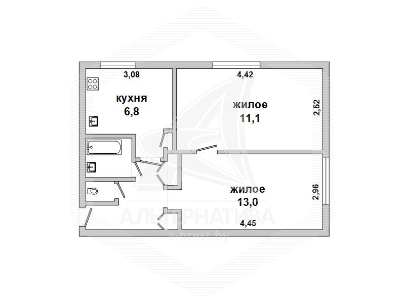 квартира, Малорита, , стоимость продажи 61 213 р.