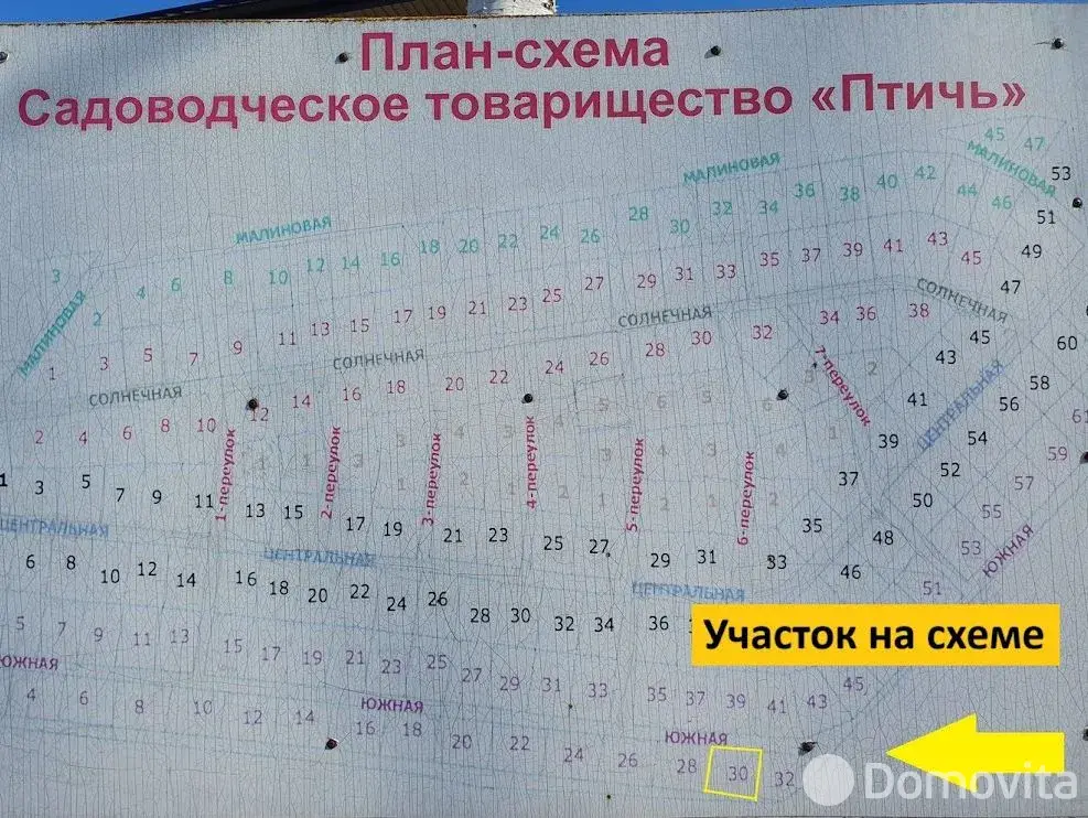 Цена продажи участка, Птичь, ул. Южная