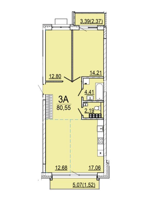 Купить 3-комнатную квартиру в Минске, ул. Нововиленская, д. 10/1, 225540 USD, код: 1090001 - фото 1