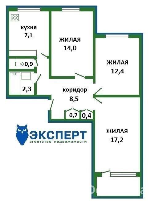 Продажа 3-комнатной квартиры в Минске, ул. Леси Украинки, д. 12/1, 82000 USD, код: 940220 - фото 3