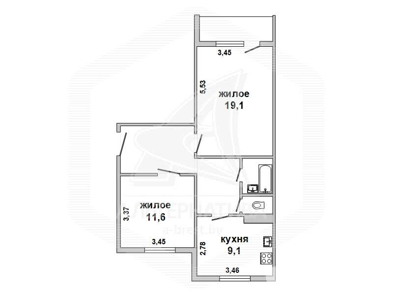 Продажа 2-комнатной квартиры в Малорите, , 25800 USD, код: 829136 - фото 3