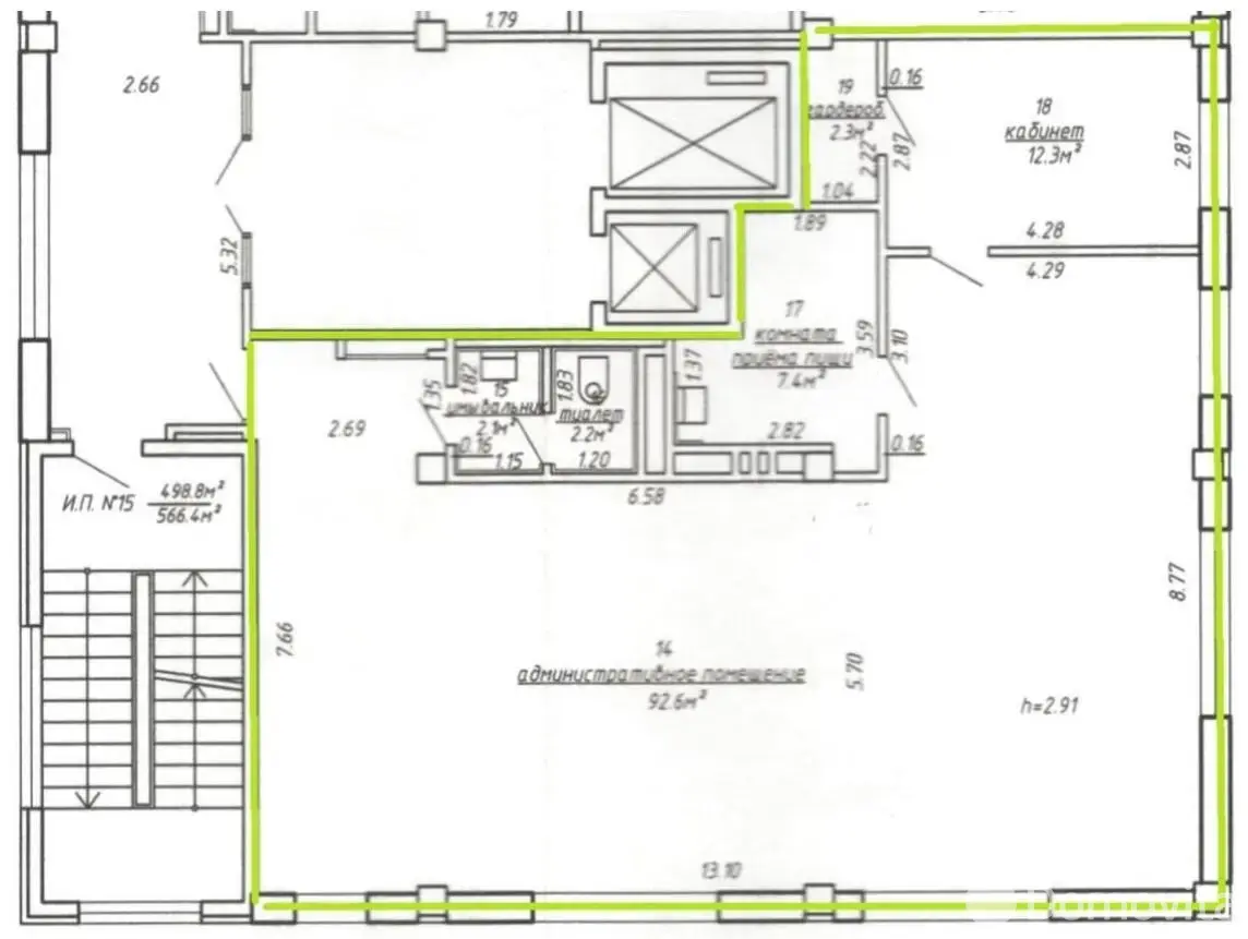 Снять офис на ул. Железнодорожная, д. 33/А в Минске, 2713BYN, код 16535 - фото 14