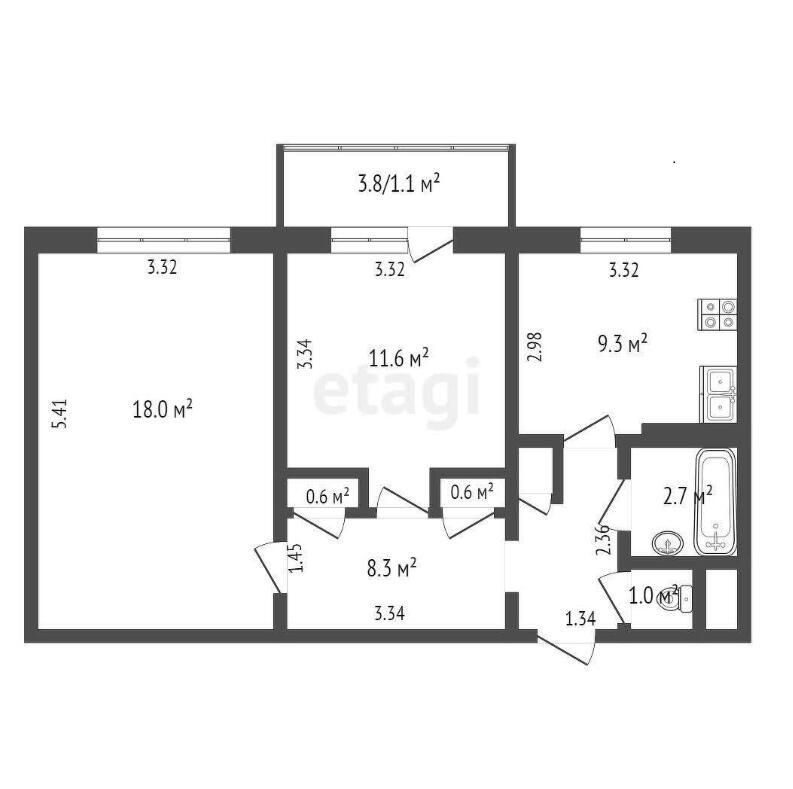 Продажа 2-комнатной квартиры в Минске, ул. Ташкентская, д. 2/А, 66000 USD, код: 1112376 - фото 6