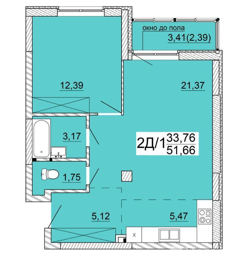 Продажа 2-комнатной квартиры в Минске, ул. Кузьмы Минина, д. 2, 74060 USD, код: 1010079 - фото 3