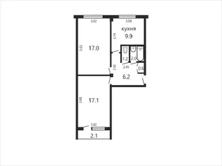 2-комнатная квартира, Минск, ул. Болеслава Берута, д. 17/4