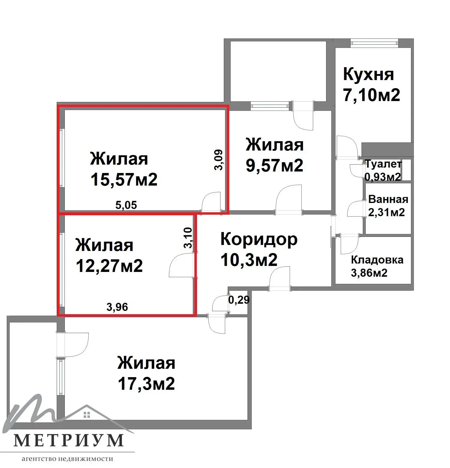 Цена продажи комнаты, Минск, ул. Бурдейного, д. 25