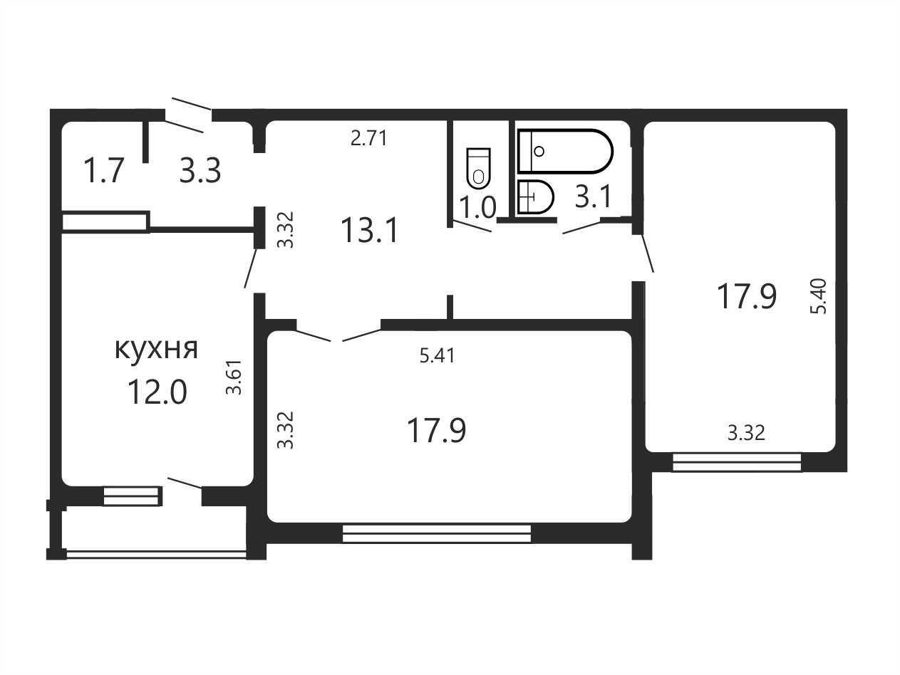 Купить 2-комнатную квартиру в Минске, ул. Мазурова, д. 20, 87500 USD, код: 996247 - фото 2