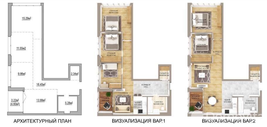 Продажа 3-комнатной квартиры в Минске, ул. Макаенка, д. 12/Е, 108192 EUR, код: 1007997 - фото 3