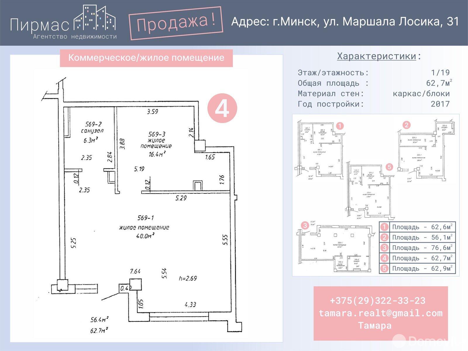 Купить торговую точку на ул. Маршала Лосика, д. 31 в Минске, 55539USD, код 995721 - фото 4