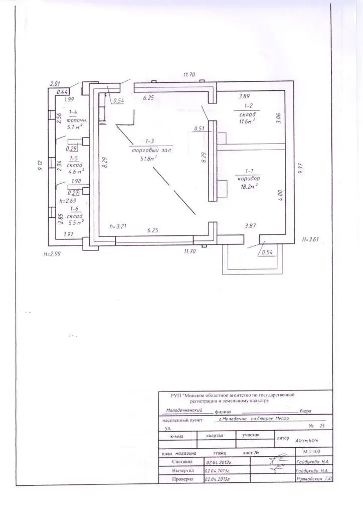 Стоимость аренды торгового объекта, Молодечно, пл. Старое Место, д. 25