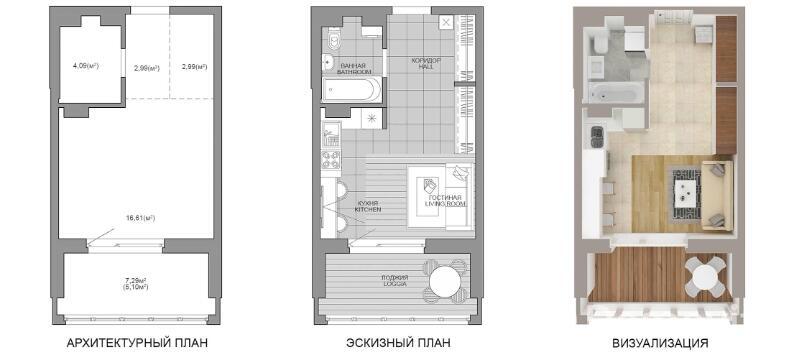 Продажа 1-комнатной квартиры в Минске, ул. Игоря Лученка, д. 28/5, 50546 EUR, код: 1068325 - фото 2