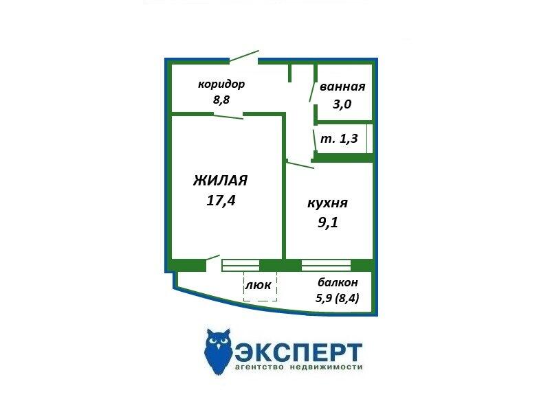 Продажа 1-комнатной квартиры в Минске, ул. Судмалиса, д. 22/А, 64000 USD, код: 970014 - фото 1