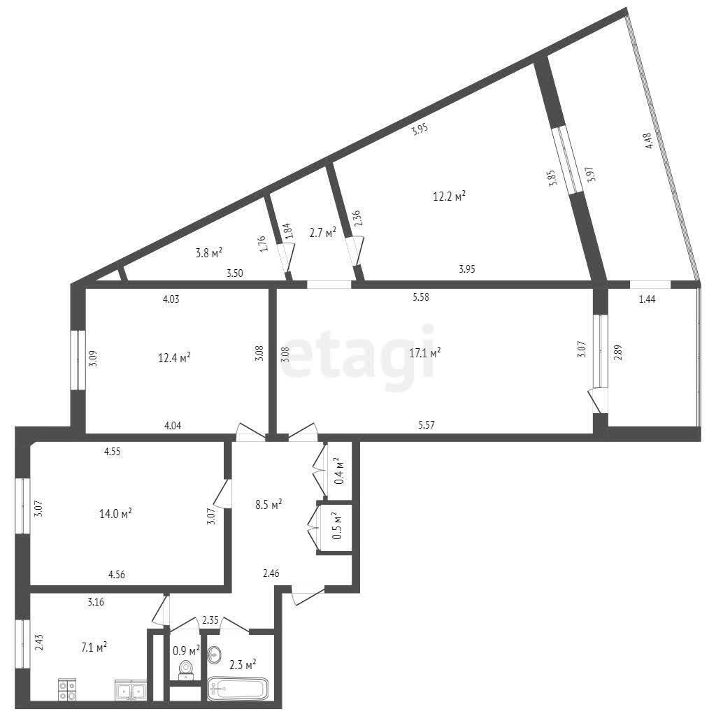 Продажа 4-комнатной квартиры в Минске, ул. Слободская, д. 15, 92000 USD, код: 959861 - фото 2