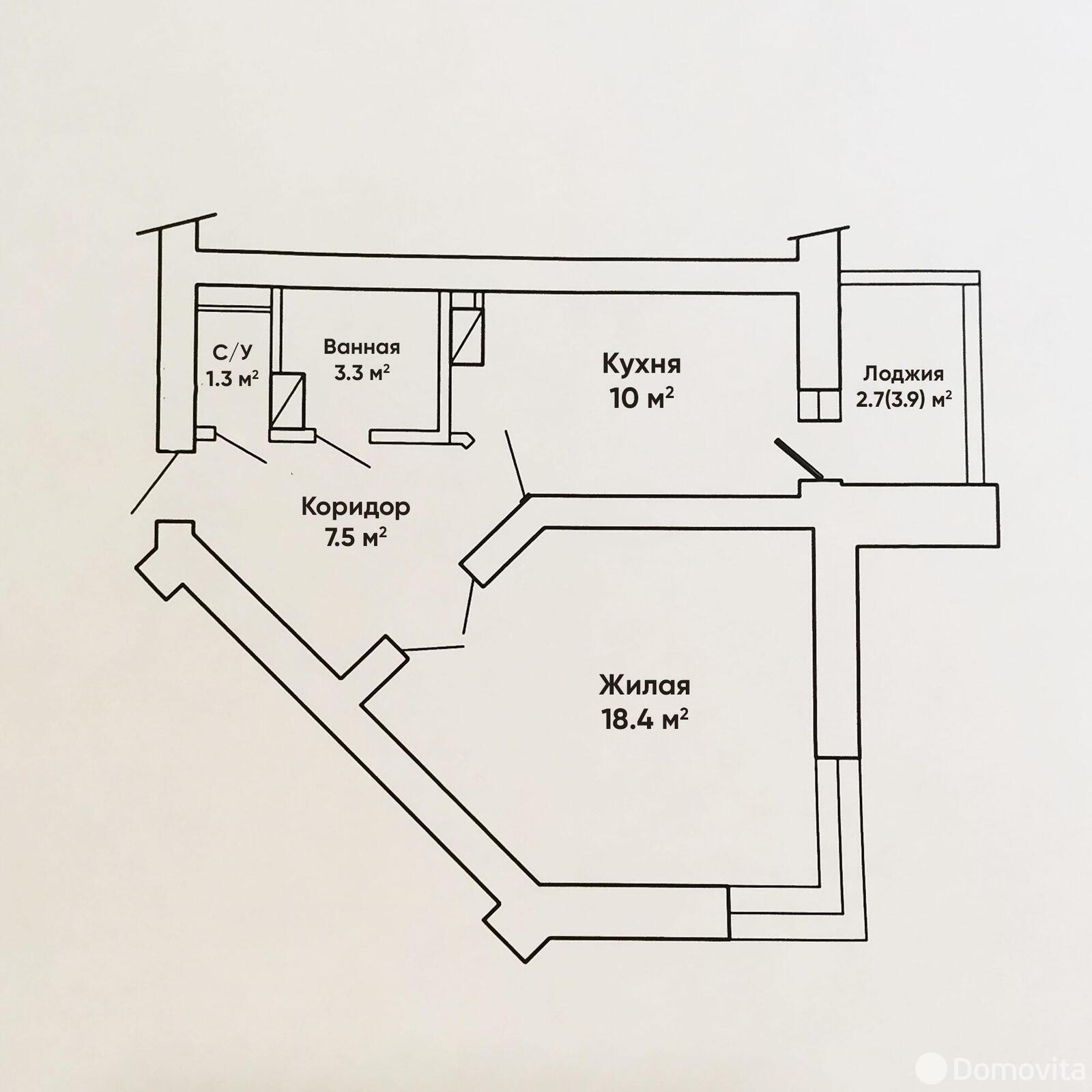 Продажа 1-комнатной квартиры в Минске, ул. Уборевича, д. 88, 67900 USD, код: 1075551 - фото 2