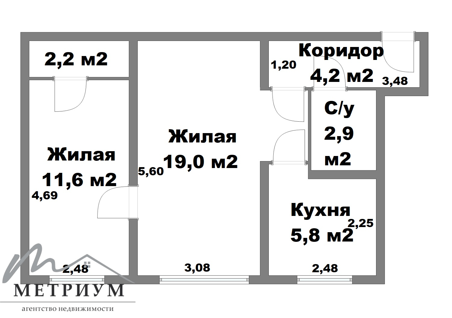 Купить 2-комнатную квартиру в Минске, ул. Ольшевского, д. 4, 53000 USD, код: 1022426 - фото 1