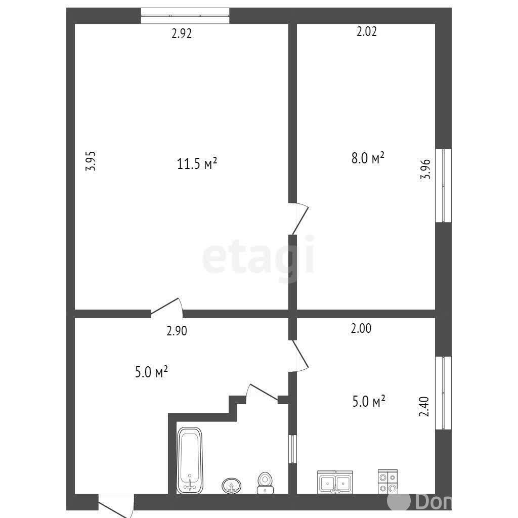 Купить 2-комнатную квартиру в Минске, ул. Карла Либкнехта, д. 95, 48000 USD, код: 1075572 - фото 3