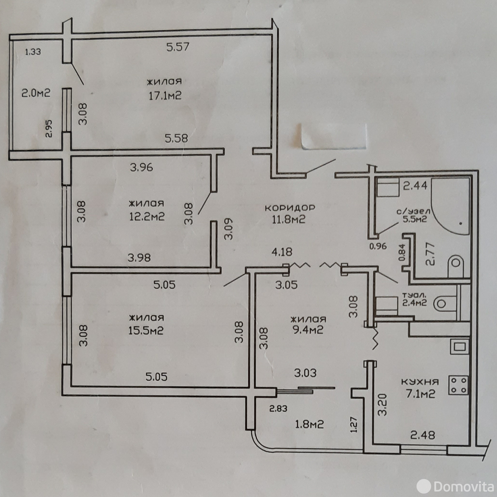 Снять 4-комнатную квартиру в Минске, ул. Куйбышева, д. 75, 800USD, код 149096 - фото 11