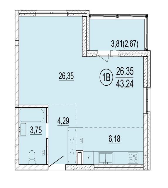 Купить 1-комнатную квартиру в Минске, пер. Зенитный, д. 4, 64860 USD, код: 1003542 - фото 4