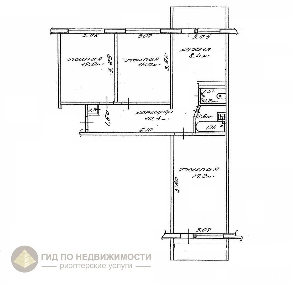 Стоимость продажи квартиры, Гомель, ул. Черноморская, д. 9