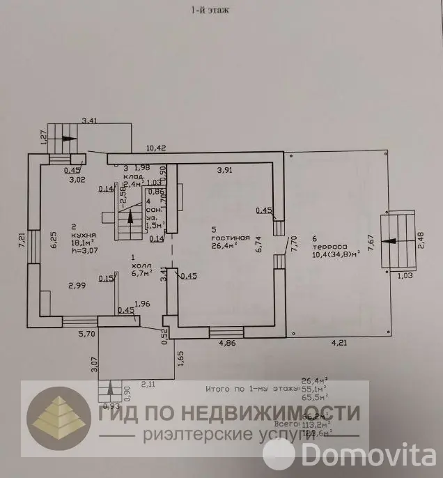 Цена продажи коттеджа, Ченки, пер. Школьный 1-й