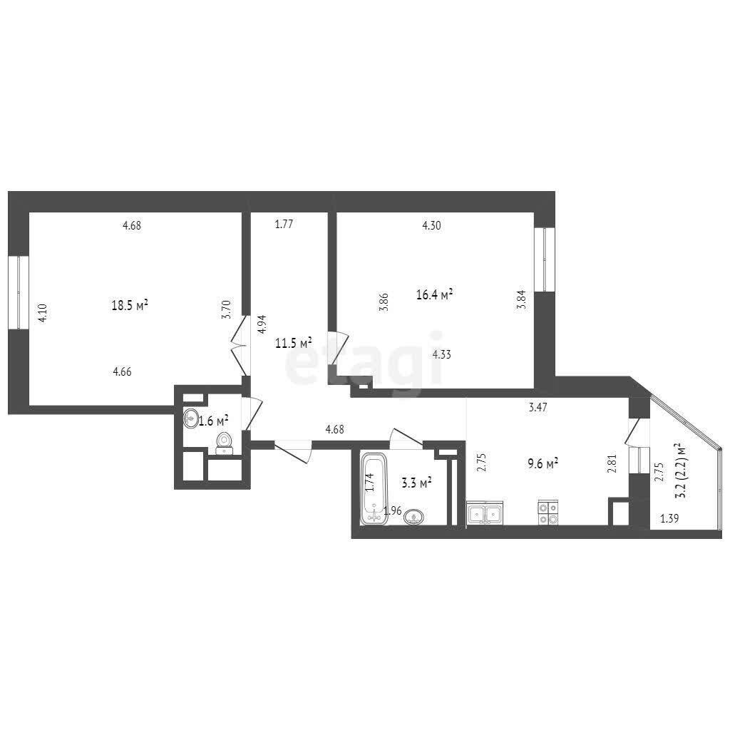 Купить 2-комнатную квартиру в Минске, ул. Неманская, д. 45, 100900 USD, код: 961028 - фото 2