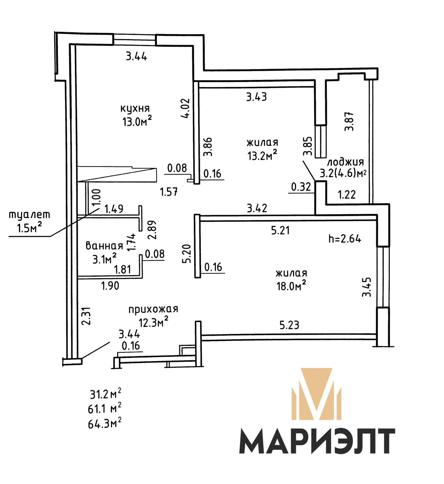 Продажа 2-комнатной квартиры в Копище, ул. Михаила Миля, д. 26, 109900 USD, код: 995361 - фото 2