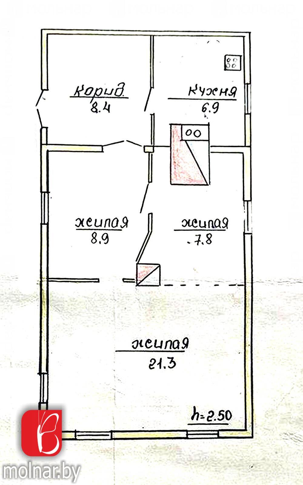 Продать 1-этажный коттедж в Скидели, Гродненская область ул. Гагарина, 26000USD, код 637232 - фото 3