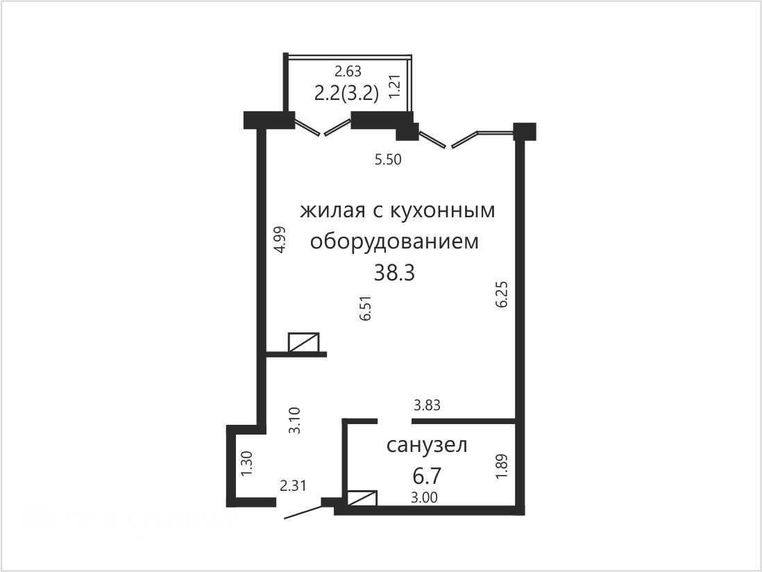 Продажа 1-комнатной квартиры в Минске, ул. Ратомская, д. 50, 119000 USD, код: 812297 - фото 2