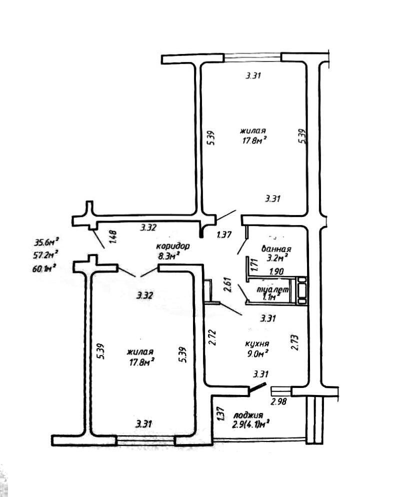 Купить 2-комнатную квартиру в Минске, ул. Солтыса, д. 36, 85900 USD, код: 1063014 - фото 1