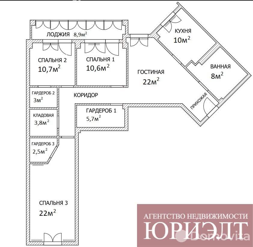 Продажа 4-комнатной квартиры в Бресте, пр-т Республики, д. 1, 114700 USD, код: 998494 - фото 6