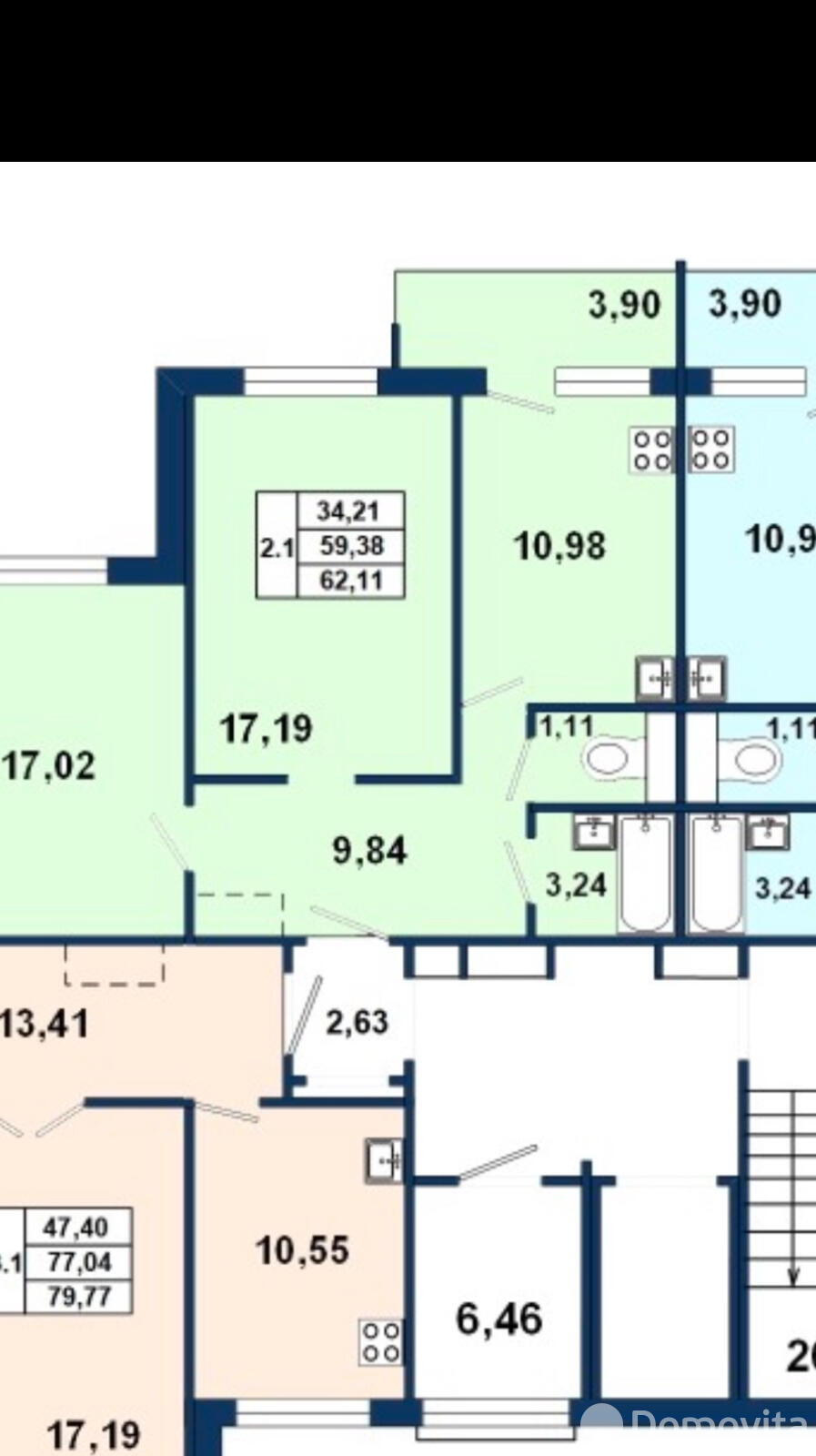 Продажа 2-комнатной квартиры в Бресте, ул. Олега Кошевого, д. 2, 63000 USD, код: 1117088 - фото 1