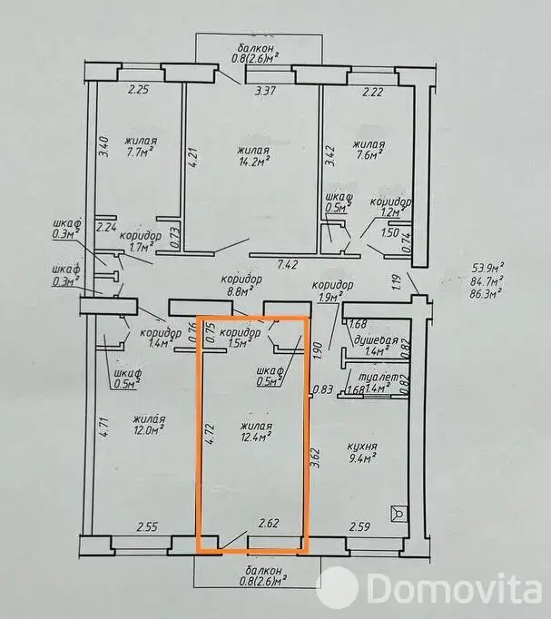 Купить комнату в Минске, ул. Карла Либкнехта, д. 92, цена 25000 USD, код 7453 - фото 11
