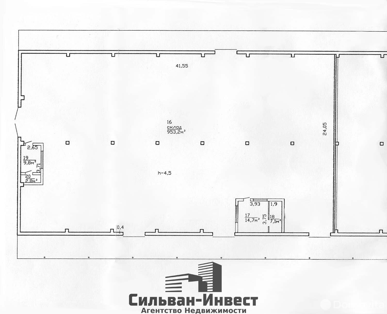 склад, Калинковичи, ул. Советская, д. 4/7, стоимость продажи 300 000 р.