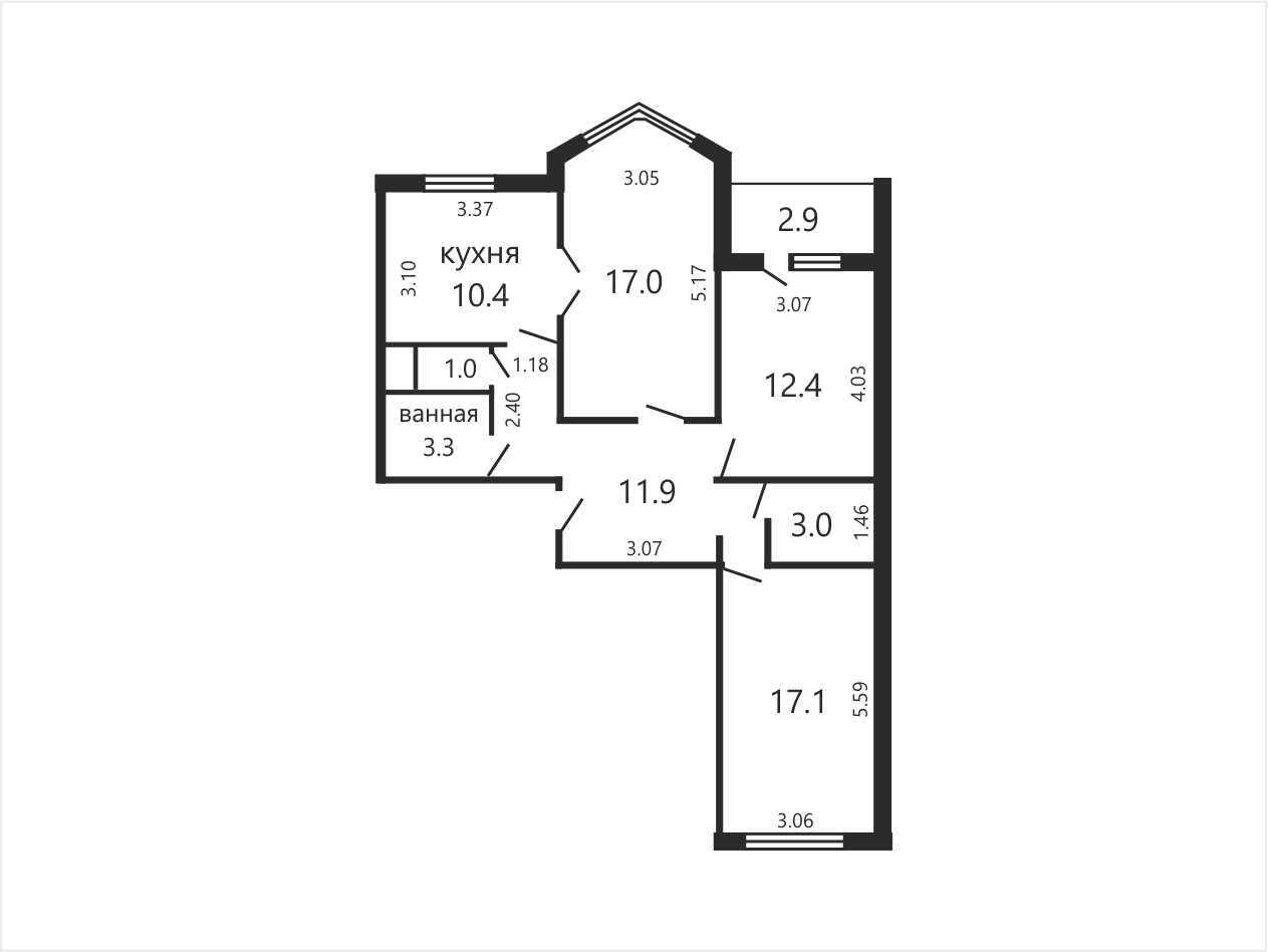 Продажа 3-комнатной квартиры в Минске, ул. Рафиева, д. 44, 99500 USD, код: 1026717 - фото 2