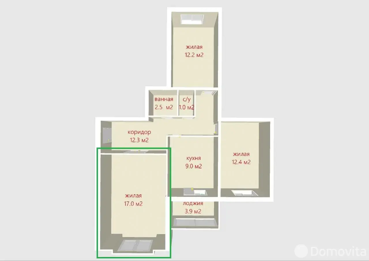 комната, Боровляны, ул. Фрунзенская, д. 41/1 