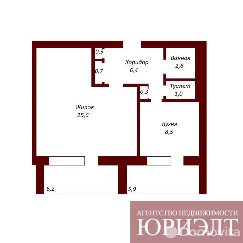 Купить 1-комнатную квартиру в Бресте, ул. Дворникова, д. 1, 26800 USD, код: 1008088 - фото 3