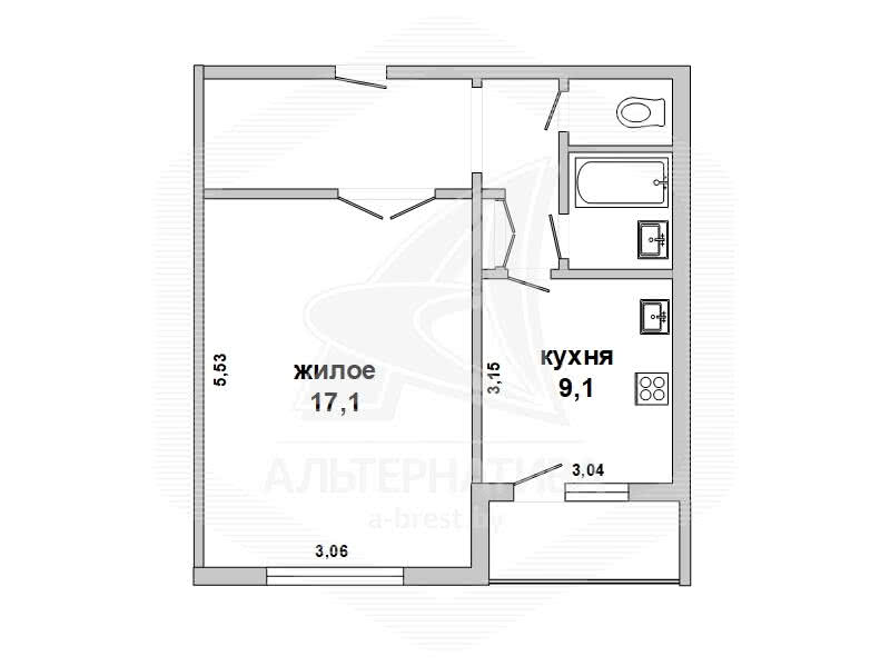 Продажа 1-комнатной квартиры в Хотиславе, , 8000 USD, код: 778303 - фото 1