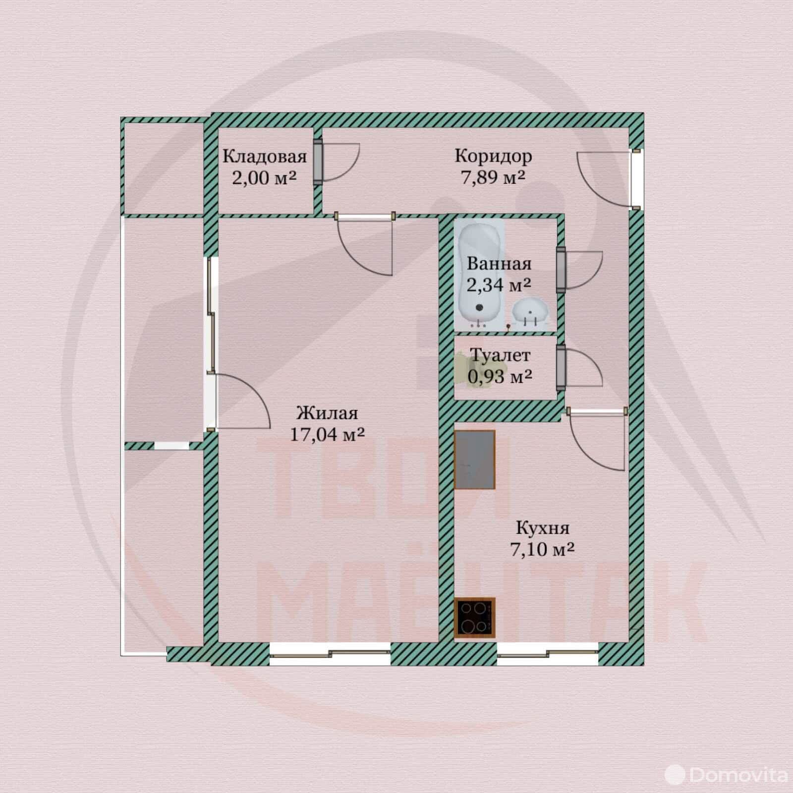 Продажа 1-комнатной квартиры в Минске, ул. Тикоцкого, д. 34/1, 57900 USD, код: 1038962 - фото 2