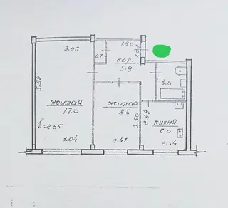 2-комнатная квартира, Могилев, ул. Челюскинцев, д. 146