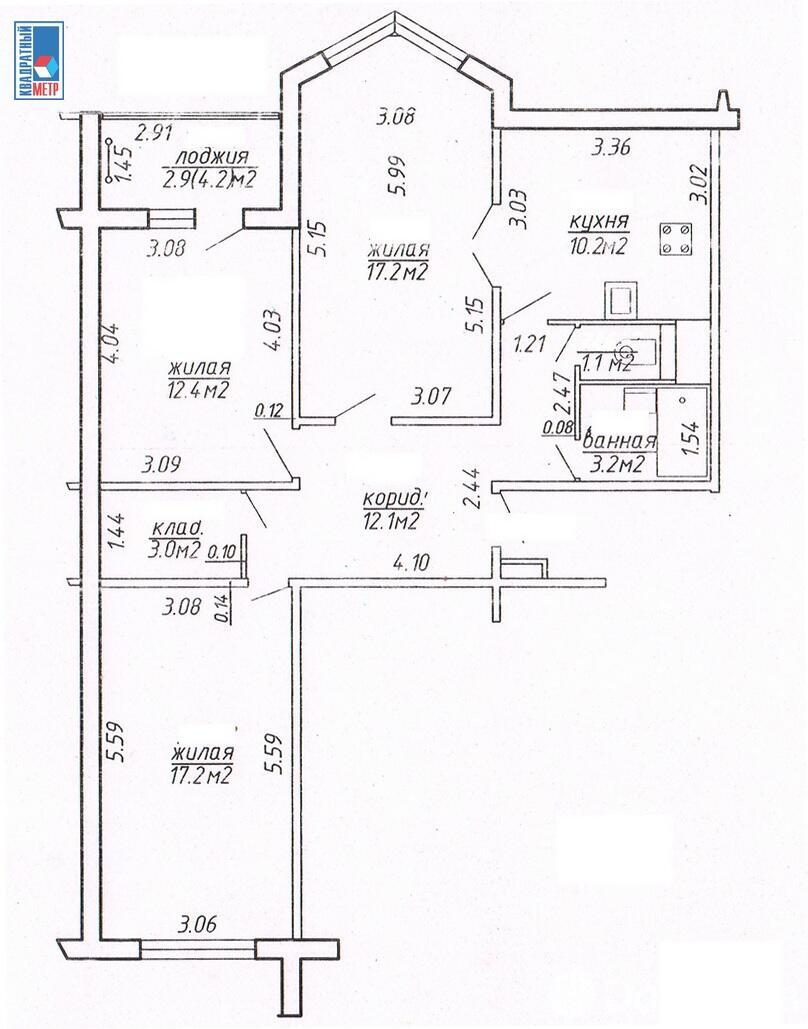 квартира, Минск, ул. Колесникова, д. 37, стоимость продажи 418 286 р.