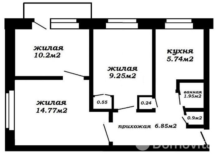 Продажа 3-комнатной квартиры в Минске, ул. Авакяна, д. 30/1, 69900 USD, код: 1110598 - фото 6