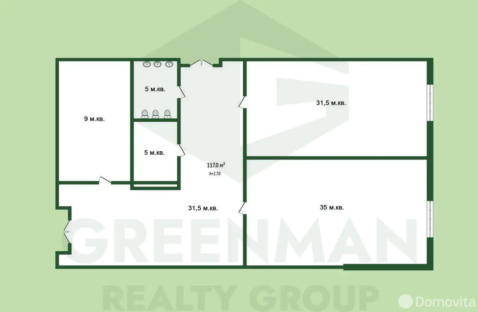 Купить офис на ул. Грибоедова, д. 1 в Минске, 169900USD, код 9066 - фото 2