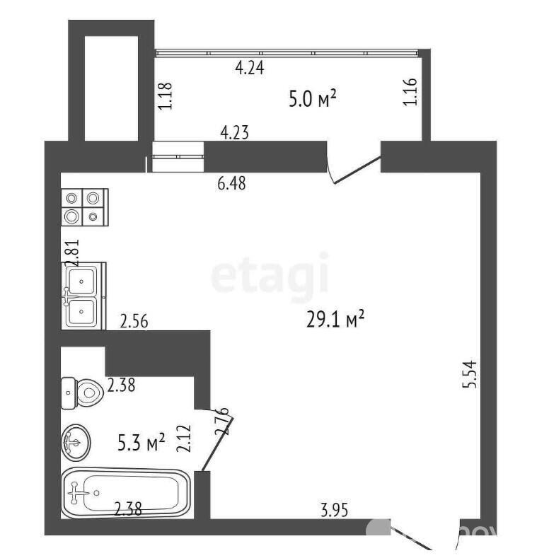 Купить 1-комнатную квартиру в Минске, Игуменский тр-т, д. 13, 60000 USD, код: 996349 - фото 1