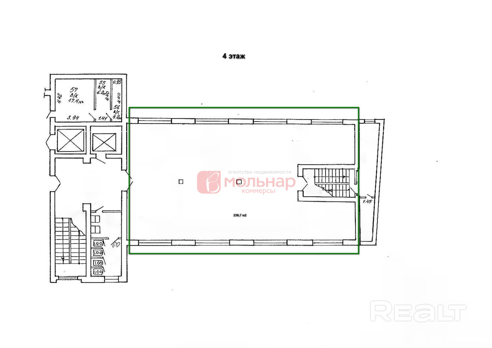 Аренда офиса на ул. Куйбышева, д. 22 в Минске, 6776BYN, код 14761 - фото 13