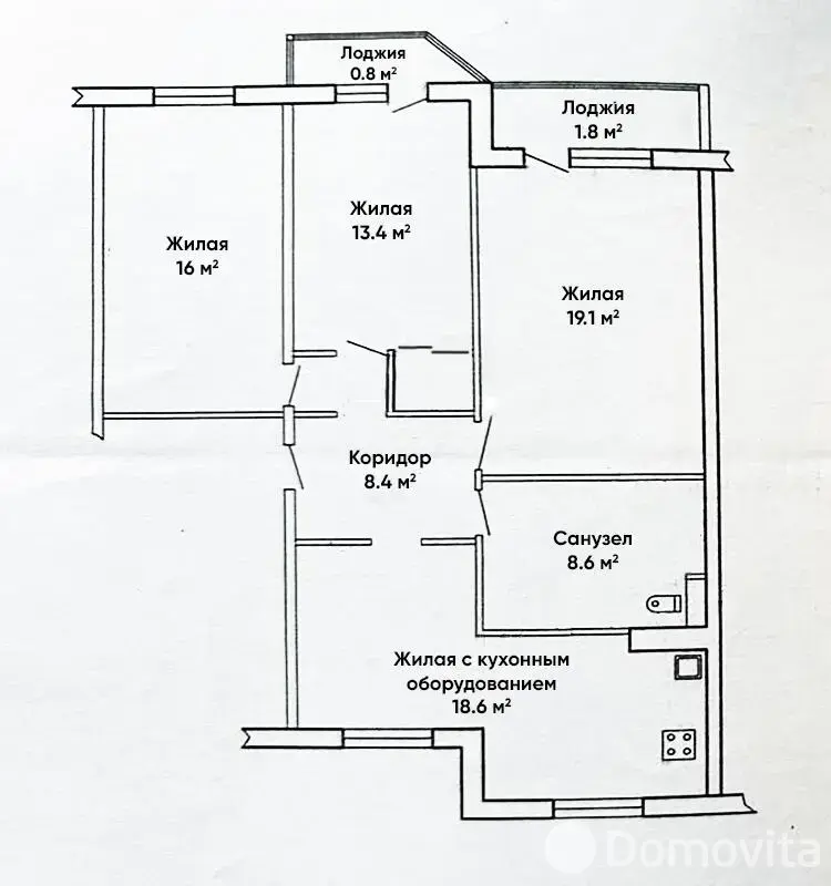 Купить 3-комнатную квартиру в Боровлянах, ул. 40 лет Победы, д. 9, 94900 USD, код: 1120752 - фото 2