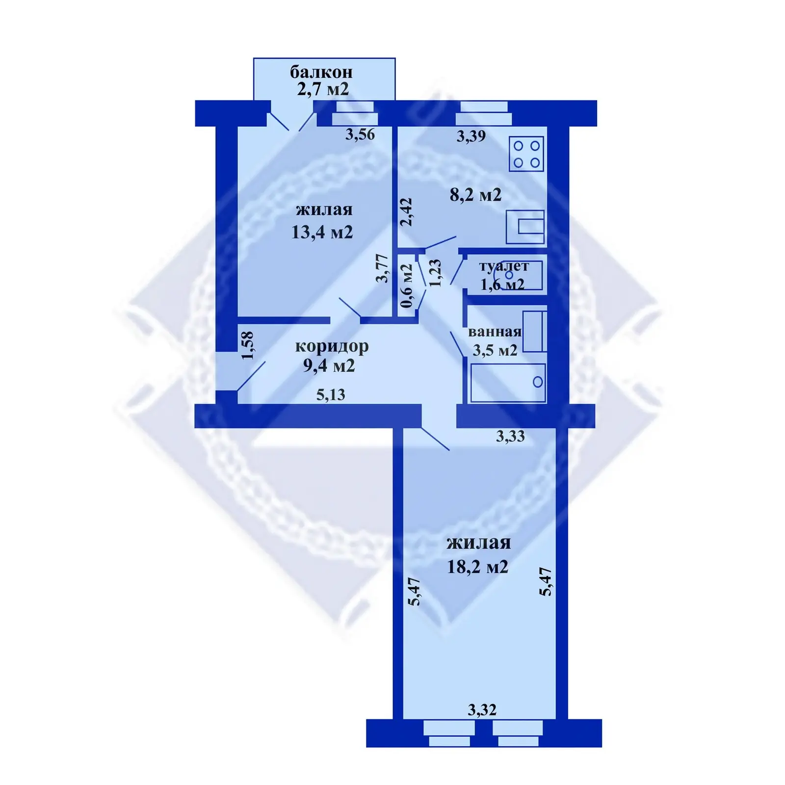 Продажа 2-комнатной квартиры в Минске, ул. Змитрока Бядули, д. 5, 85000 USD, код: 1131197 - фото 2