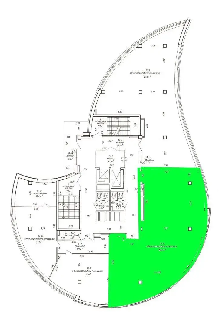 Снять офис на ул. Московская, д. 22 в Минске, 1806USD, код 15440 - фото 3