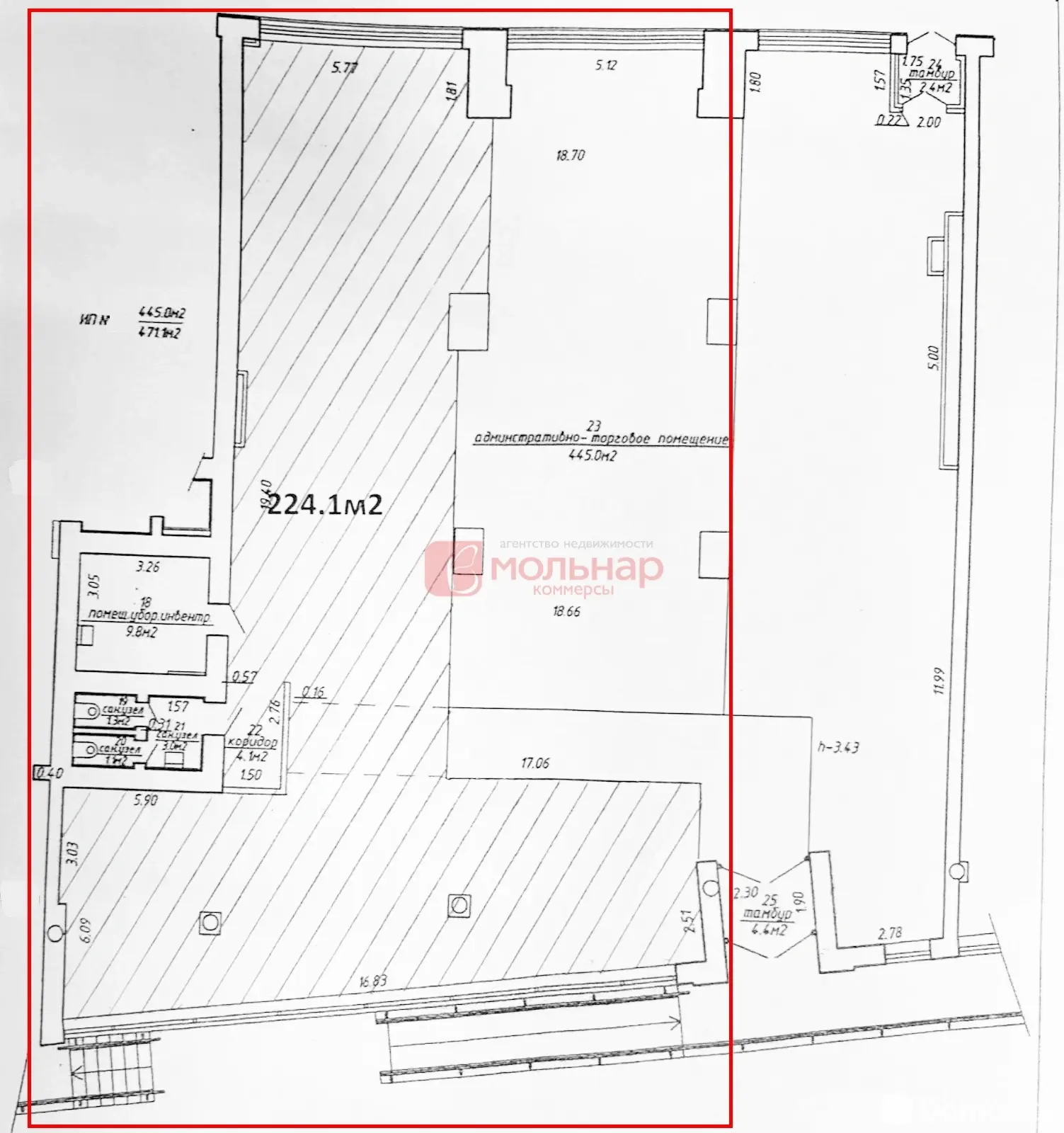 Снять торговую точку на ул. Веры Хоружей, д. 19 в Минске, 2465EUR, код 966680 - фото 12