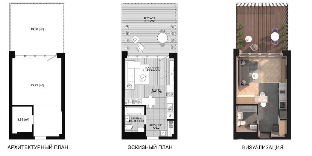 Купить 1-комнатную квартиру в Минске, пр-т Мира, д. 16/38, 53958 EUR, код: 1075170 - фото 3