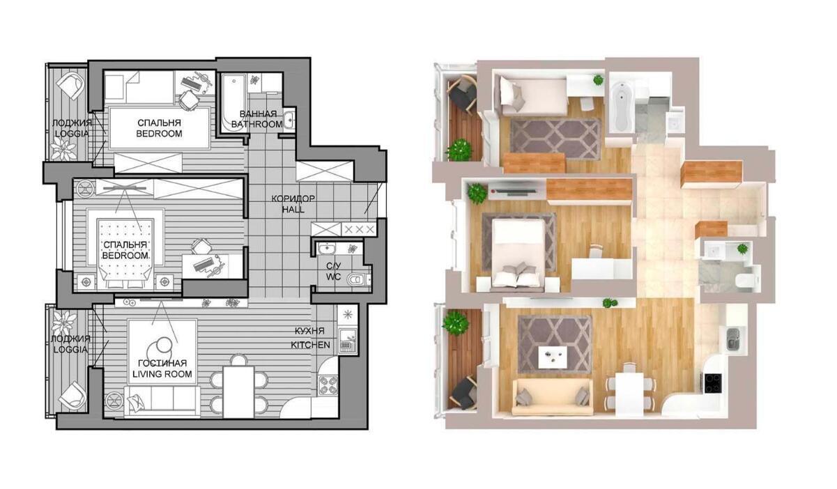 Продажа 3-комнатной квартиры в Минске, ул. Леонида Щемелёва, д. 10, 91962 EUR, код: 1065219 - фото 2